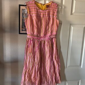 Tory Burch Pink and Yellow Striped Dress